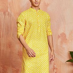 VASTRAMAY Leheriya Printed Cotton Straight Kurta-picture-13