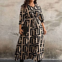 TANDUL Print Shirt Midi Dress-picture-42