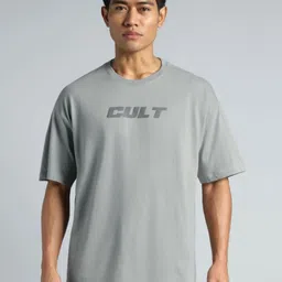 CULT Men's Grey Cult Brand Carrier Relaxed fit T-shirt-image-48