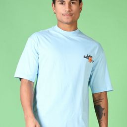 LIMEROAD Men Typography Printed Applique T-shirt-image-35