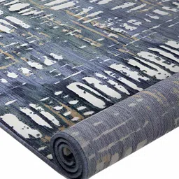 Sapana Carpet-Mats Navy Blue Abstract No Shredding Polyester Carpet image 5