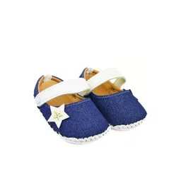 neska moda Baby Bloom 6 To 12 Months Baby Girls Synthetic Leather Sling Back Sandal/ Booties (Toe to Heel Length - 12 cm, Navy, White)-picture-23