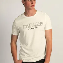 SUN 'N' SUMMER Typography Printed Round Neck Short Sleeves Cotton T-shirt-image-79