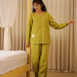 SANSKRUTIHOMES Women Pure Cotton Night suit-image-107