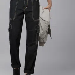 RIG BONE Men Loose Relaxed Fit Mid-Rise Light Fade Stretchable Jeans-image-96