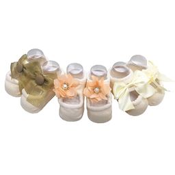 Syga Anti Bacterial & Anti Slip Ankle Length Socks Pack of 3 - Beige-image-2