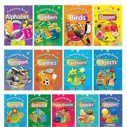 Colouring Books Pack of 13 - English-51