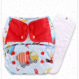 Babyhug Free Size Reusable Contrast Flap Closure Cloth Diaper With Insert - Sky Blue-13