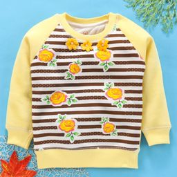 Olio Kids Full Sleeves Sweatshirt Floral Print - Yellow-picture-32