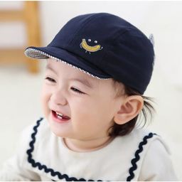 Ziory Embroidered Baby Cap Navy Blue - Circumference 46 cm-picture-14