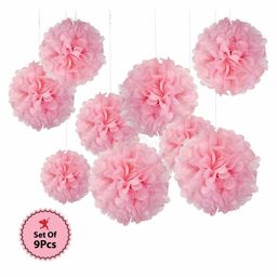Party Propz Pom Poms Pink - Pack of 9-image-29