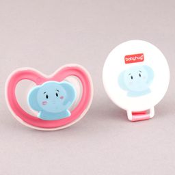 Babyhug Pacifier with Holder - Pink-image-93