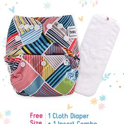 Babyhug Free Size Reusable Cloth Diaper With Insert Stripe Print - Multicolor-4