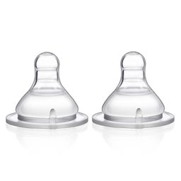 Babyhug Wide Neck Silicone Nipple Fast Flow - Pack of 2-18