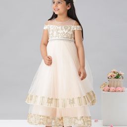 Mark & Mia  Embellished Party Gown - Cream-image-6