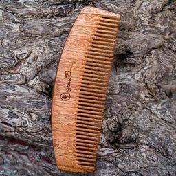 Organic B Neem Comb Moon Shaped for Detangling - Brown-image-34