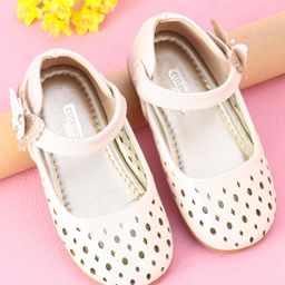 Cute Walk by Babyhug Belly Shoes Butterfly Applique - Off White-picture-49