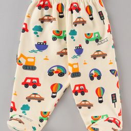 Child World Bootie Leggings Vehicle Print - Gold-image-74