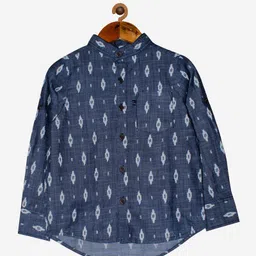 Kiddopanti Mandarin Collar Full Sleeves Shirt - Grey-picture-12