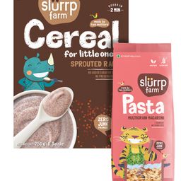 Slurrp Farm Sprouted Ragi Cereal &  Macaroni Pasta - Combo Pack-24