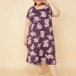 max Floral Printed Pure Cotton Midi Nightdress-image-65