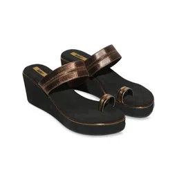 Koblerr Textured PU High-Top Wedge Sandals-image-77
