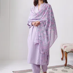 DMUNESH FASHION Mandarin Collar Straight Kurta With Salwar And Dupatta-picture-18