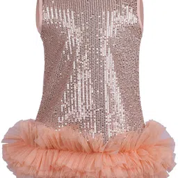 Pink Wings Girls Embellished Sleeveless A-Line Dress-image-39