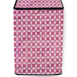 The Furnishing Tree Washing Machine Cover Checkered Pattern Magenta Compatible for Whirlpool 6.5 Kg-image-63