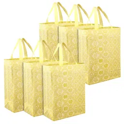 Kuber Industries Printed Shopper Handheld Bag with Tasselled image 5