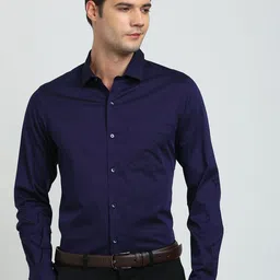 Turtle Men Standard Solid Cotton Slim Fit Formal Shirt-image-92