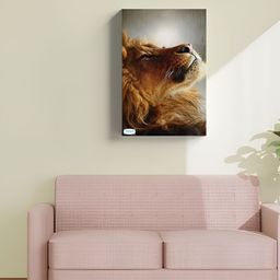 SIVOM Brown & Grey Lion Printed Canvas Wall Art-image-9