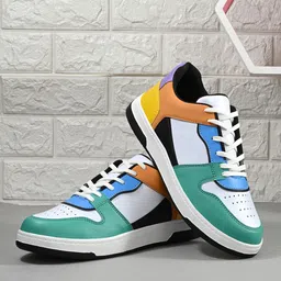 Kook N Keech Men Colourblocked PU Sneakers-image-13