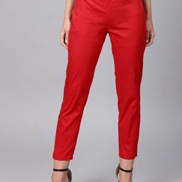SOJANYA Women Regular Fit Cropped Trousers-image-79
