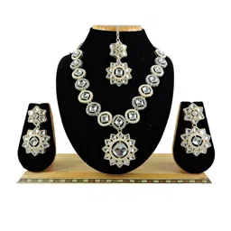 VATSALYA creation Gold-Plated Artificial Stone Studded Jewellery Set-image-67