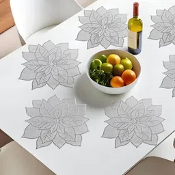 MONKDECOR 6-Pcs Cutwork Flower Design Kitchen Dining Table Placemats-image-26