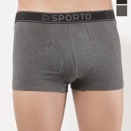 Sporto by Macho Men Pack Of 3 Outer Elastic Trunks Sprto_M1022-A(1)-B(1)-CH(1)-S-picture-7