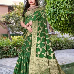 jayant creation Woven Design Zari Silk Blend Designer Banarasi Saree-picture-20