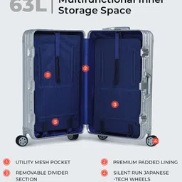 VERAGE Unisex Secure Jet Hard Sided Medium Trolley Suitcase image 4