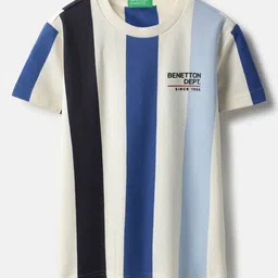 United Colors of Benetton Boys Striped Round Neck Cotton T-shirt-picture-27