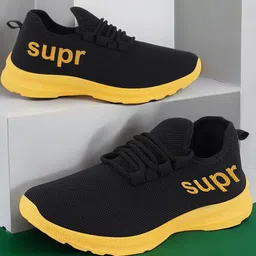 Spotwalk Men Textured Round Toe Lace Ups Lightweight Sneakers-picture-24