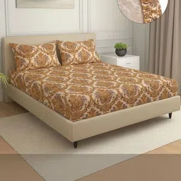 Signature Eden Bloom Lilly Fitted Double Bed King Bedsheet with Pillow Cover Set-picture-36