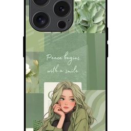 QRIOH Floral Printed iPhone 15 Pro Back Case Mobile Accessories-image-80