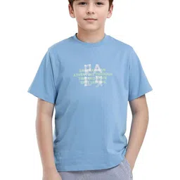 RARE ONES Boys Typography Printed Round Neck Short Sleeves Regular Fit T-shirt-14