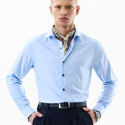 Snitch Men Slim Fit Solid Spread Collar Casual Shirt-image-80