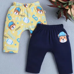 BUMZEE Infant Boys Pack Of 2 Printed Cotton Track Pants-image-62