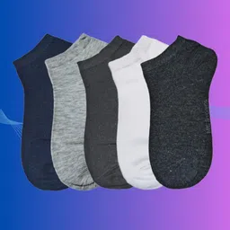 MJE Men Pack Of 5 Anti-Odour Ankle Length Socks-58
