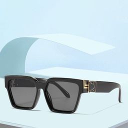 LEGEND EYEWEAR Unisex Black Lens & Black Square Sunglasses with-image-97