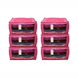 Ajabh Pink Set of 6 Regular Multi-Utility Organisers image 1