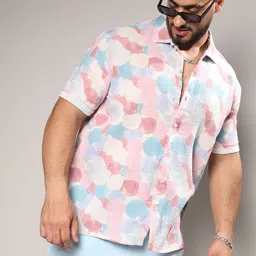 Instafab Plus Men Comfort Opaque Printed Casual Shirt-image-97